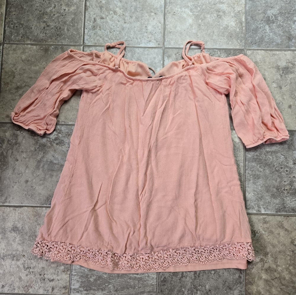 My Michelle Cold Shoulder Embroidered Mini Dress - Picture 7 of 8